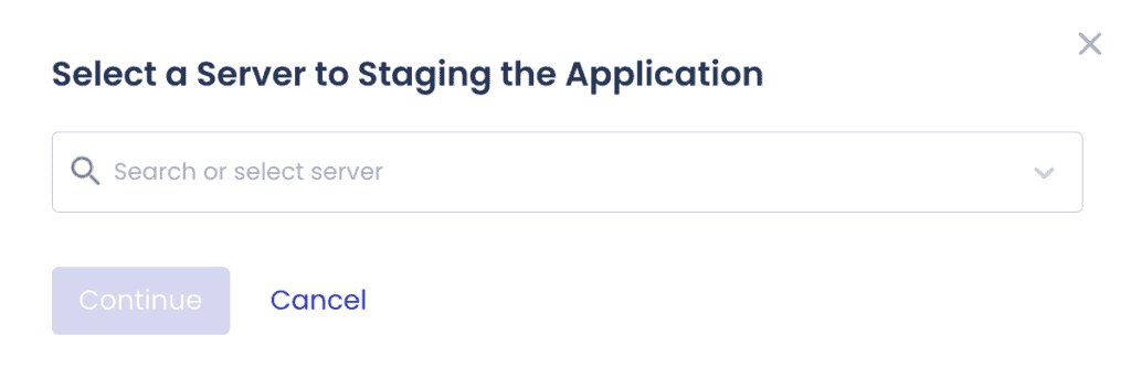server for your staging site